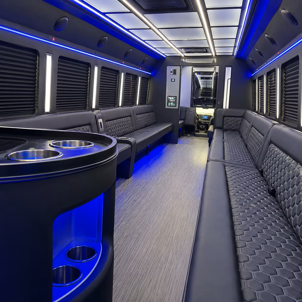 bellingham party bus rental interior